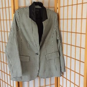 Lane Bryant faux leather collar blazer 18W